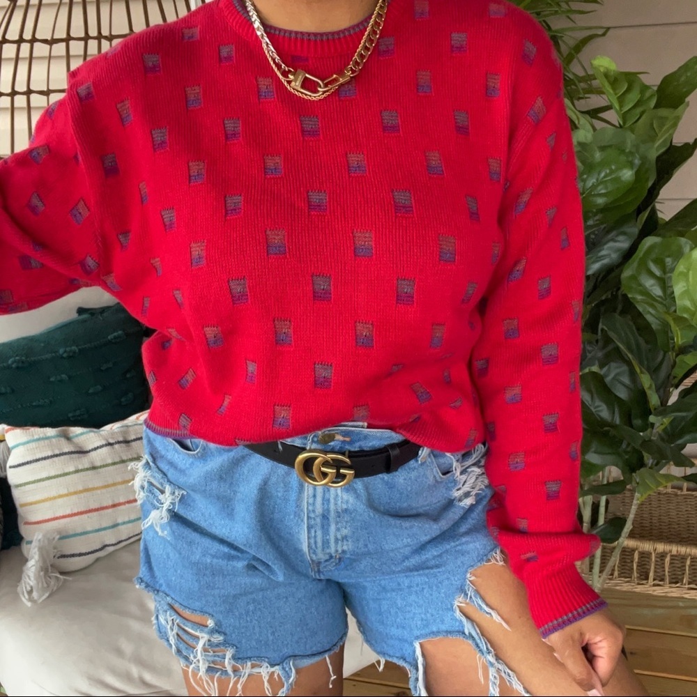 Vintage 90’s Retro Funky Grandpa Dad Sweater SZ L